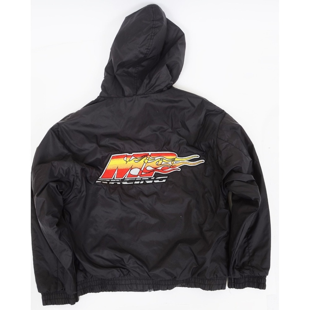 Holloway Youth Medium 'MP Racing' Hooded Jacket Coat Black Embroidered Logo